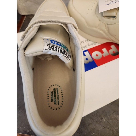 Propet Life Walker Strap Shoes Mens Size 13 White Leather Walking Sneakers M3705 - Picture 10 of 14